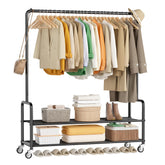 MISSLO front view full rack showing hanging capacity and stability