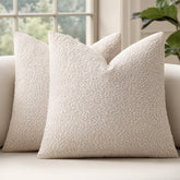 MIULEE front view beige euro sham showing clean shape and warm texture