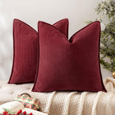 MIULEE burgundy cover front view shows rich color and neat finish