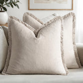MIULEE front view of beige 26x26 cover highlighting clean design and neutral tone for effortless styling
