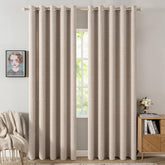 MIULEE front view of natural beige panels showing ready-to-hang convenience