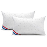 MIULEE front view of two outdoor pillow inserts showing waterproof finish and neat shape