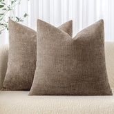 MIULEE front view taupe grey covers shows neutral style and instant room refresh