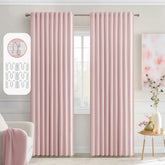 MIULEE front view of light pink panels enhancing room decor and privacy