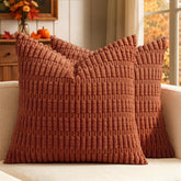 MIULEE rust Euro sham front view showing warm color and stylish appeal