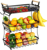 Miyawell front view assembled on counter showing organized produce and space-saving benefit