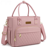 MIYCOO front view showing zipper and structured shape, organized portability benefit