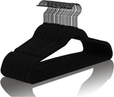 MIZGI front pack of 60 hangers showing value and uniform black finish