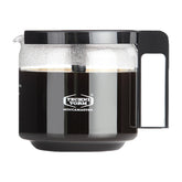 Moccamaster 89830 front view showing clear glass and black lid for correct fit
