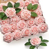 Mocoosy front packaging showing 50 blush pink roses, ideal for events