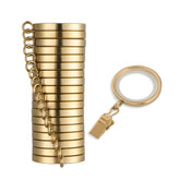 MODE Cambria brushed gold rings front view showing 18-count and finish benefit