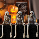 Modfied front view of three skull statues showing cohesive set benefit