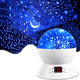 MOKOQI star projector front view showing compact design and colorful glow for easy placement