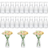 Molain clear plastic vase front view showing classic shape and safe design