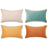 MONDAY MOOSE front view of four pillow covers shows color mix and modern style benefit
