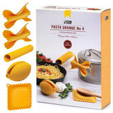 Monkey Business gift box front view showing pasta-shaped tools and presentable packaging benefit
