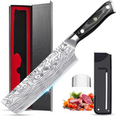 MOSFiATA nakiri front view showing blade and balanced shape for precise cuts