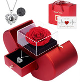 moshen preserved rose box front view showing luxury presentation and romantic appeal