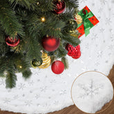 Mosro front view 72-inch tree skirt showing full coverage and elegant look