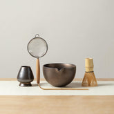 Mossen matcha set front packaging showing complete kit and elegant Black Gold finish