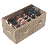 Moteph front closed organizer showing neat shoe rows and easy access benefit