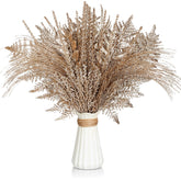 Motionchic front packaging showing 50 champagne gold branches for easy holiday decorating