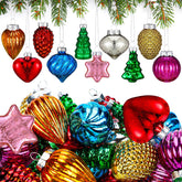 Moucuny front packaging shows multicolor vintage ornaments and immediate holiday charm