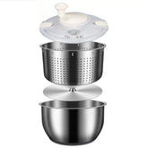 MOUNW stainless steel bowl front view shows durable construction and capacity