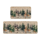 Moutina snowman rug front view adding holiday cheer and floor protection