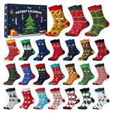 Moyel advent box front packaging showing 24 numbered doors and festive graphics