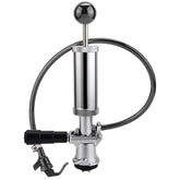 MRbrew front view of chrome keg pump showing durable construction and portability