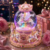 Mr.Winder front view of unicorn carousel music box showing overall design and charm