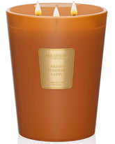 M&SENSE front jar view showing seasonal caramel pumpkin scent and elegant design