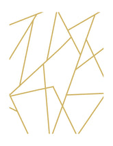 Murwall gold wall decal front packaging showing sleek metallic lines and easy peel benefit