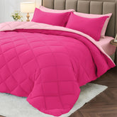 MUXHOMO front view showing full comforter set and coordinated bedding benefit: instant bedroom update