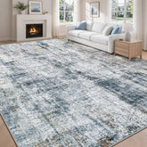 MXSANYOO front view of 8x10 rug showing full abstract design and room benefit