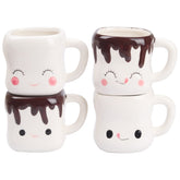Mycts front view of four marshmallow mugs showing cute smiles and gift-ready look