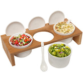 MyGift bamboo tray front view showing neat presentation and easy carrying
