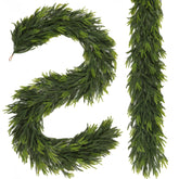 N&T NIETING front packaging showing two 9 ft garlands and tags, easy holiday setup