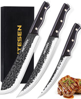 Naitesen front packaging showing the three-piece butcher set and gift box benefit