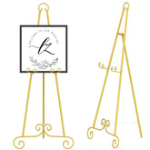 Nandae front view easel showing gold finish and scroll design benefiting elegant display