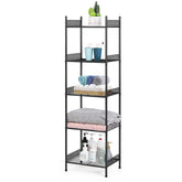 Nandae front view full shelf showing five tiers and compact footprint for organized storage