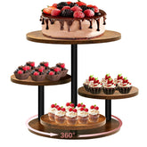 NANXITU front view wooden cupcake tower showing elegant display and stability