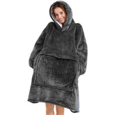 Narecte front view oversized hoodie blanket showing roomy fit and cozy warmth