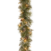 National Tree Company garland front view showing full 6ft length and pine cones for instant festive ambiance