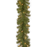 National Tree Company front view garland displaying full shape and warm benefit