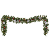 National Tree Company garland front view showing full nine-foot length and festive design