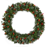 National Tree Company front view of 48in wreath showing full shape and decoration benefits
