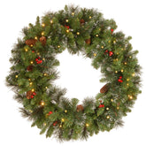 National Tree Company wreath front view showing full 30 inch profile and festive appeal