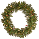 National Tree Company wreath front view showing full 36-inch shape and festive design